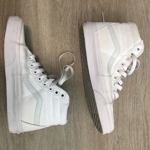 High top white vans